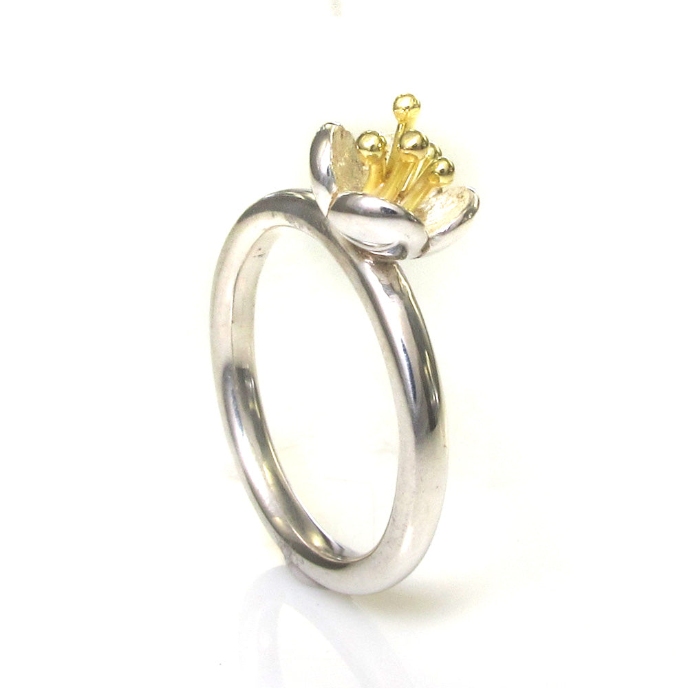 Schiebering Blume gold