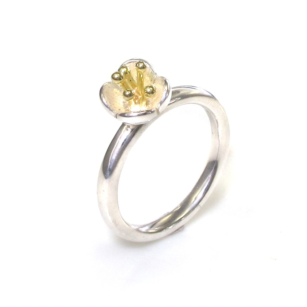 Schiebering Blume gold