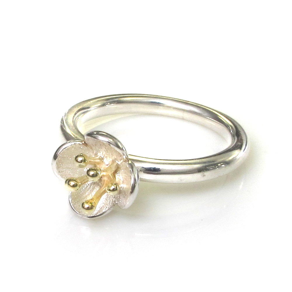 Schiebering Blume gold