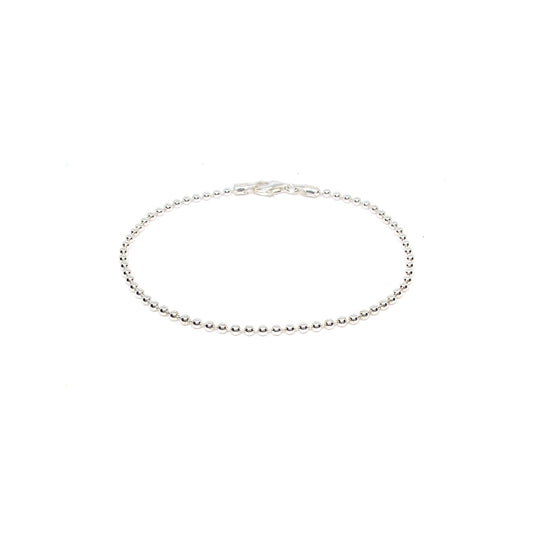 Zilveren bolletjes armband 2.0 mm