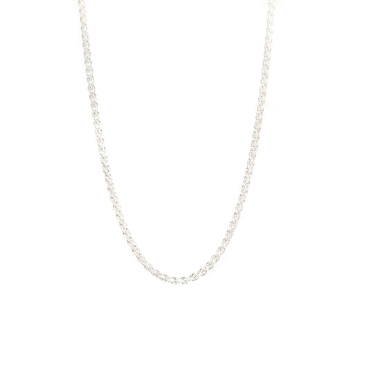 Vossenstaart collier zilver 42 cm, dikte 2,4 mm