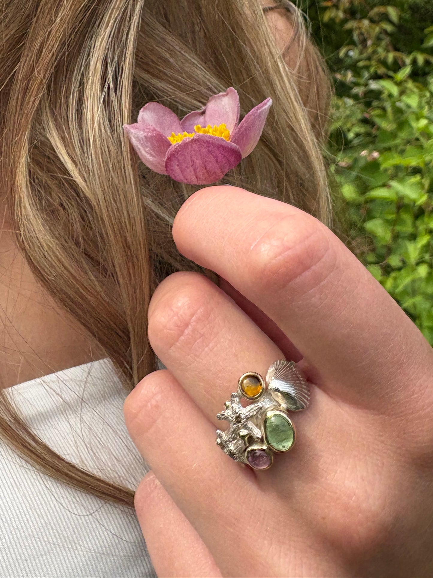 Beachtreasures ring of silver and gold