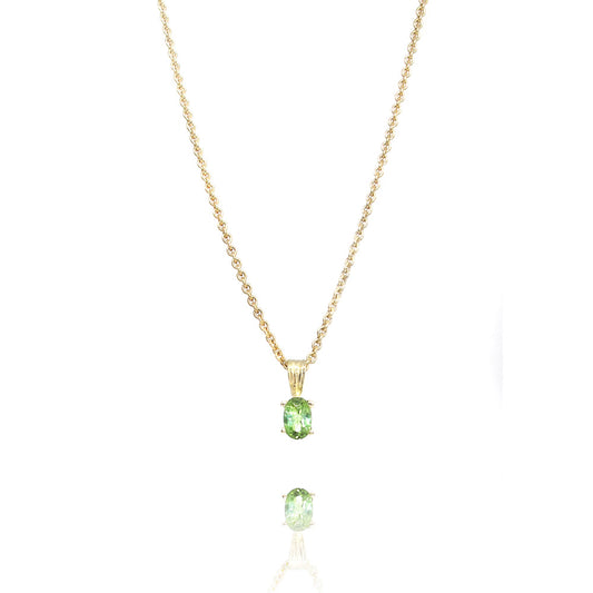 Gouden hanger met toermarlijn