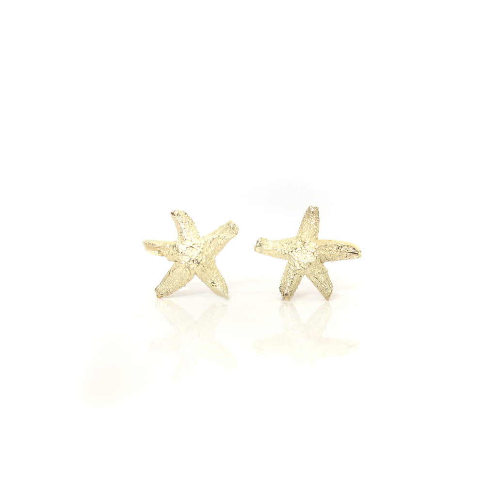 Goldene Seestern-Ohrstecker