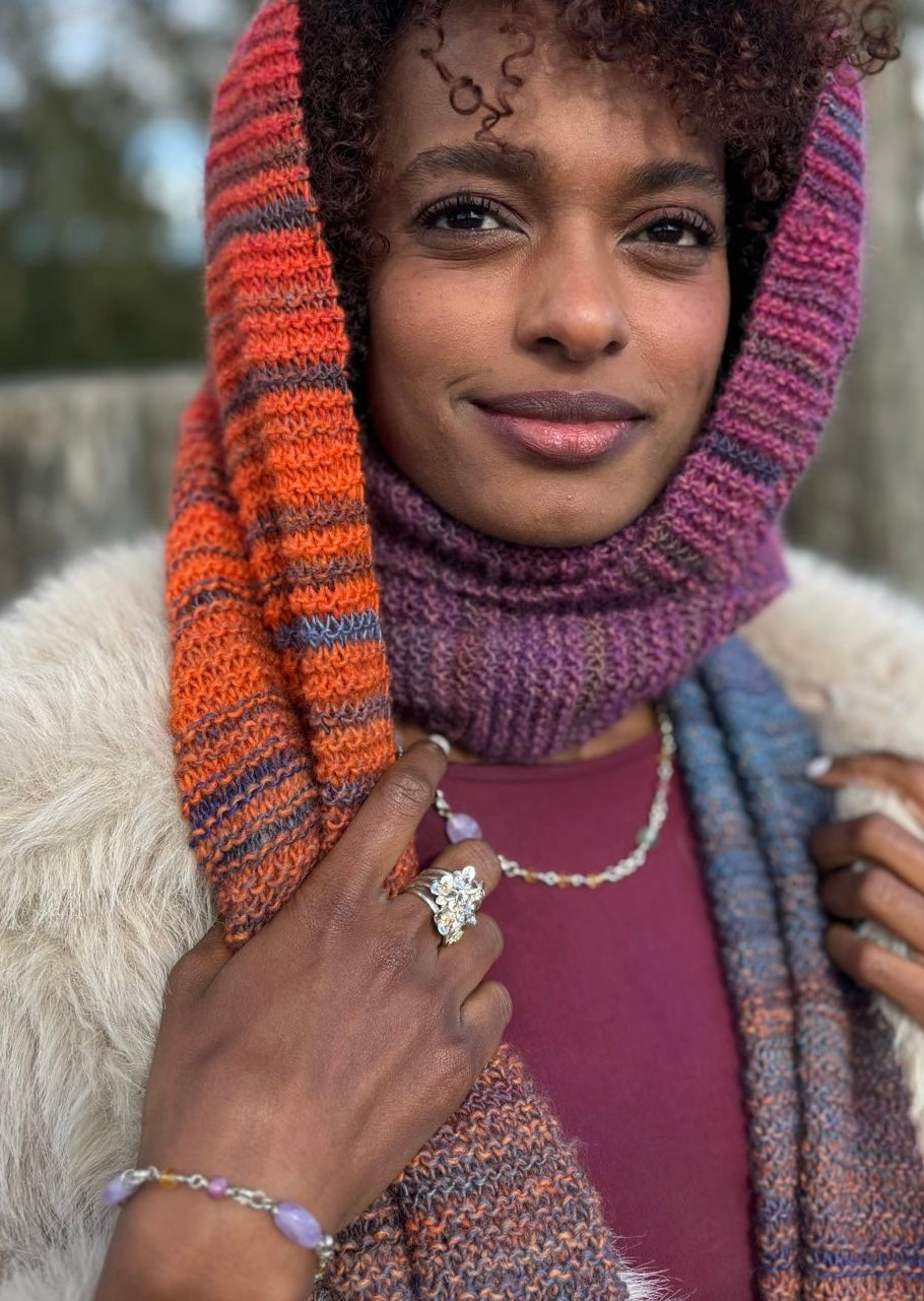 Silbernes Jasseron-Armband mit Edelsteinen