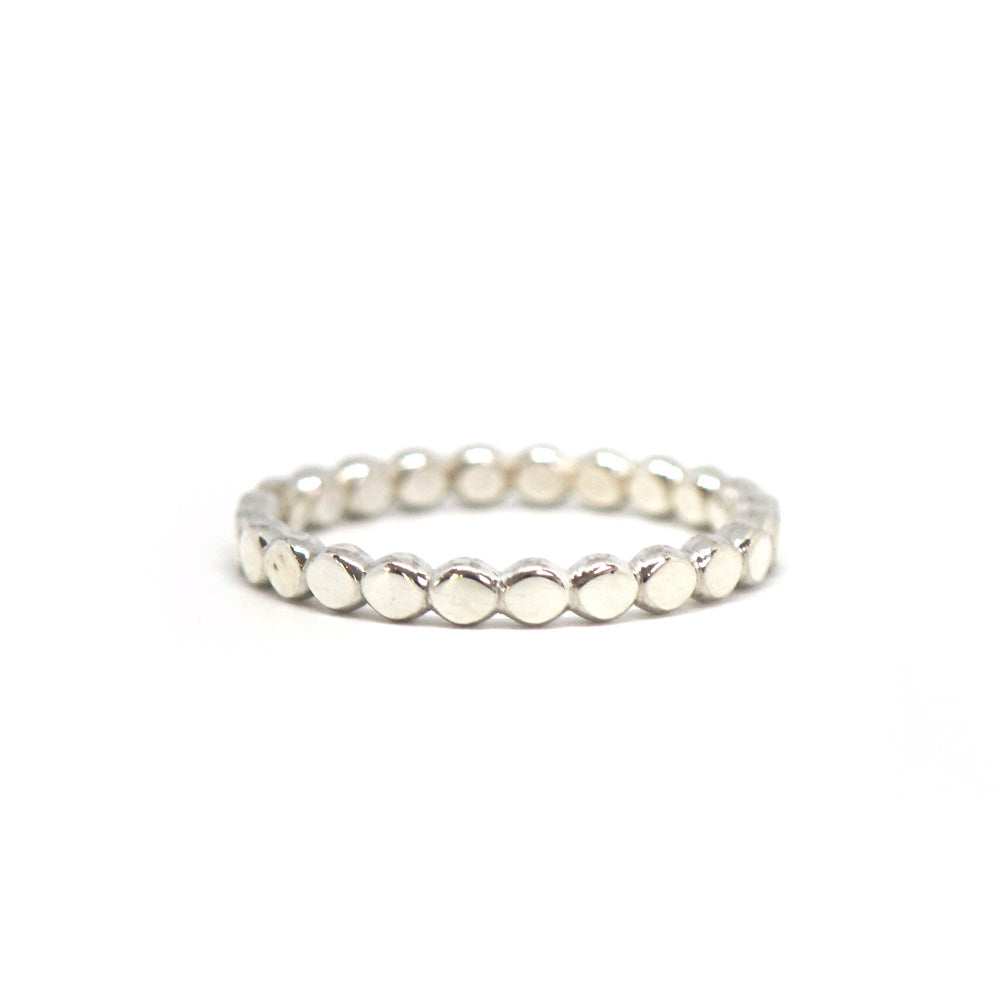 Zilveren balletjes ring 2,5 mm