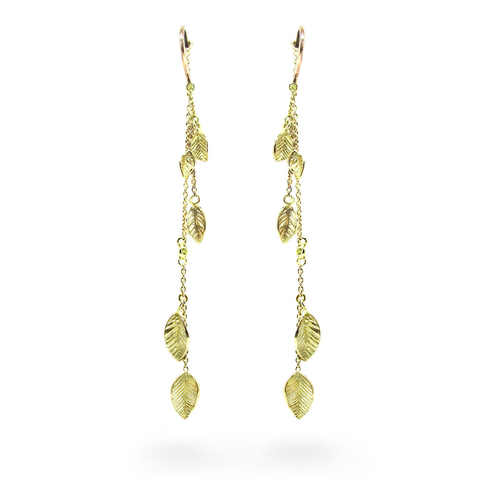 Gold leaf double pendant