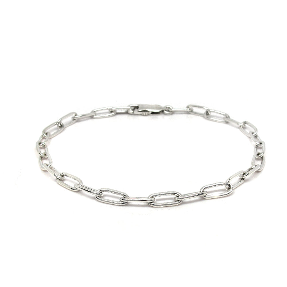 Silver paperclip bracelet