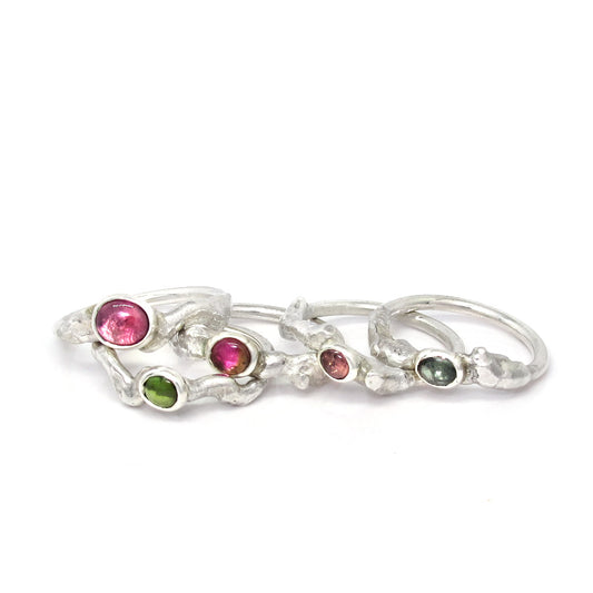 Pink tourmaline ring