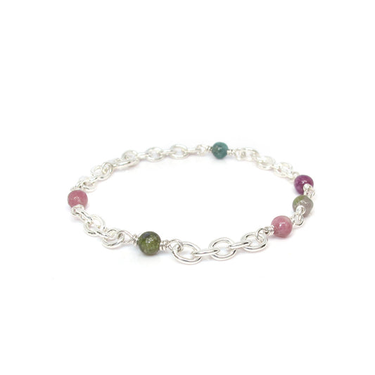 Zilveren armband met toermalijn