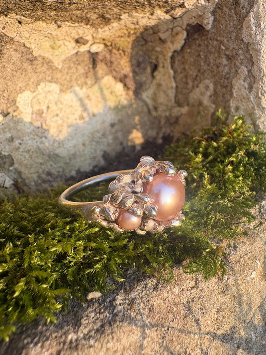 Nieuwe Dunes’ Kiss ring met zachtroze parels!