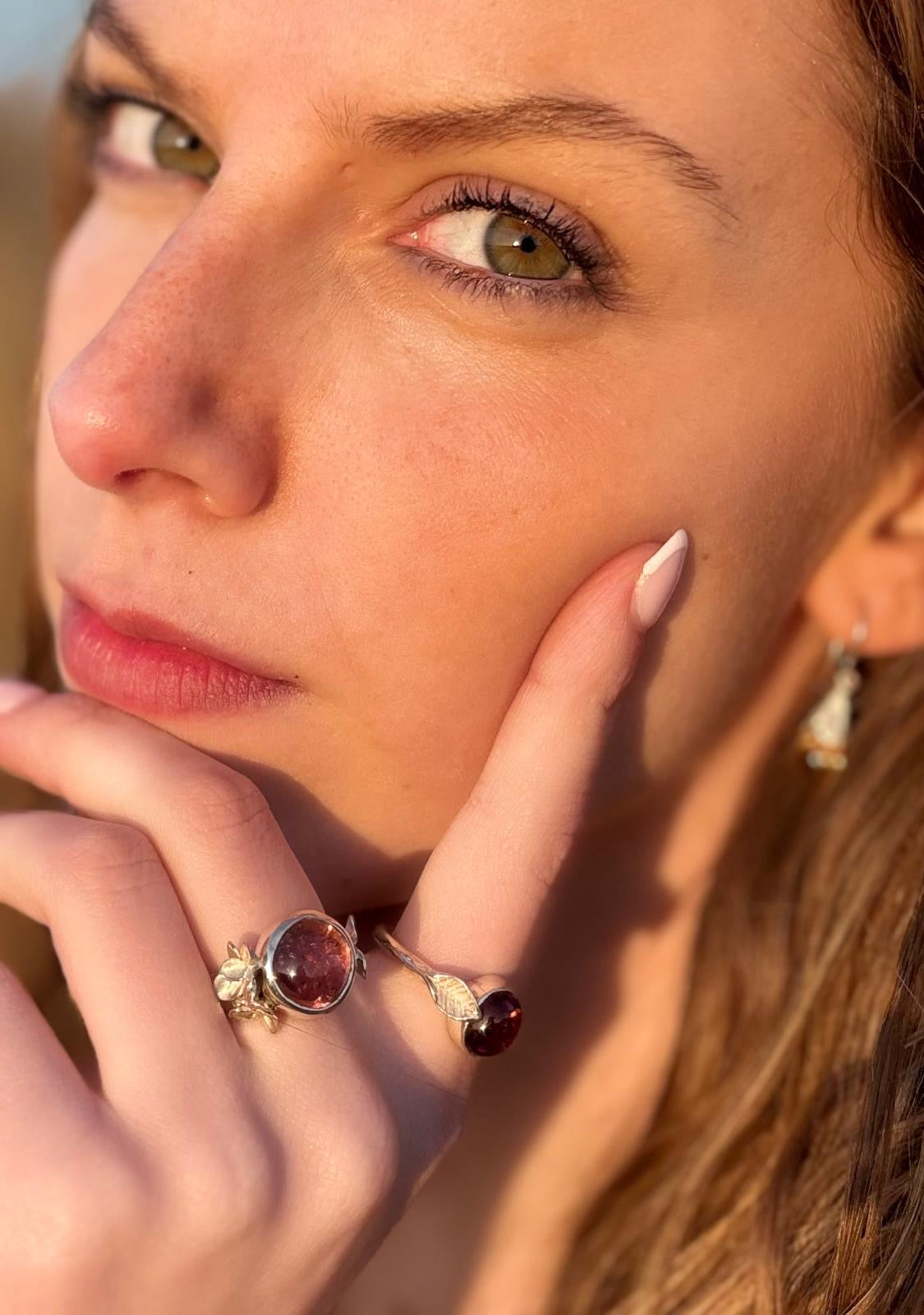 Verkauft: Silberring mit tiefrosa Turmalin