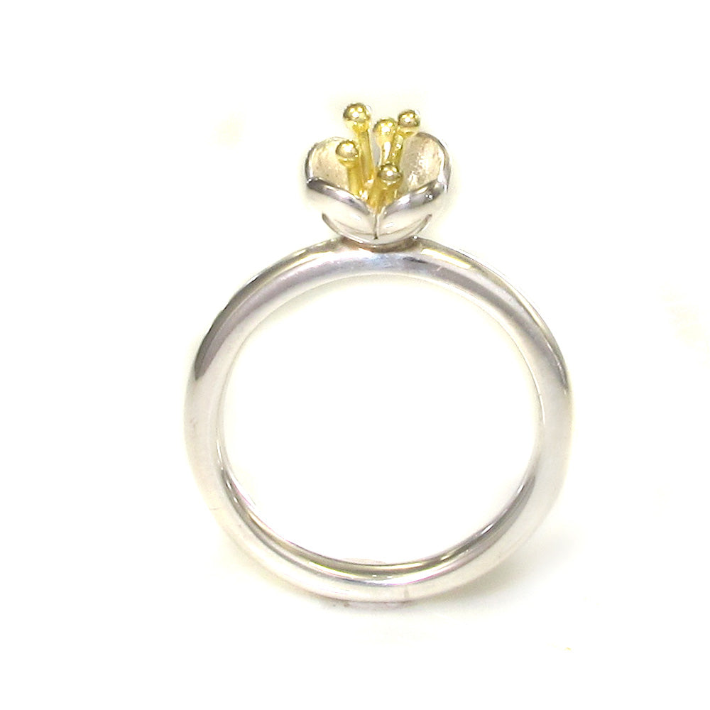 Schiebering Blume gold