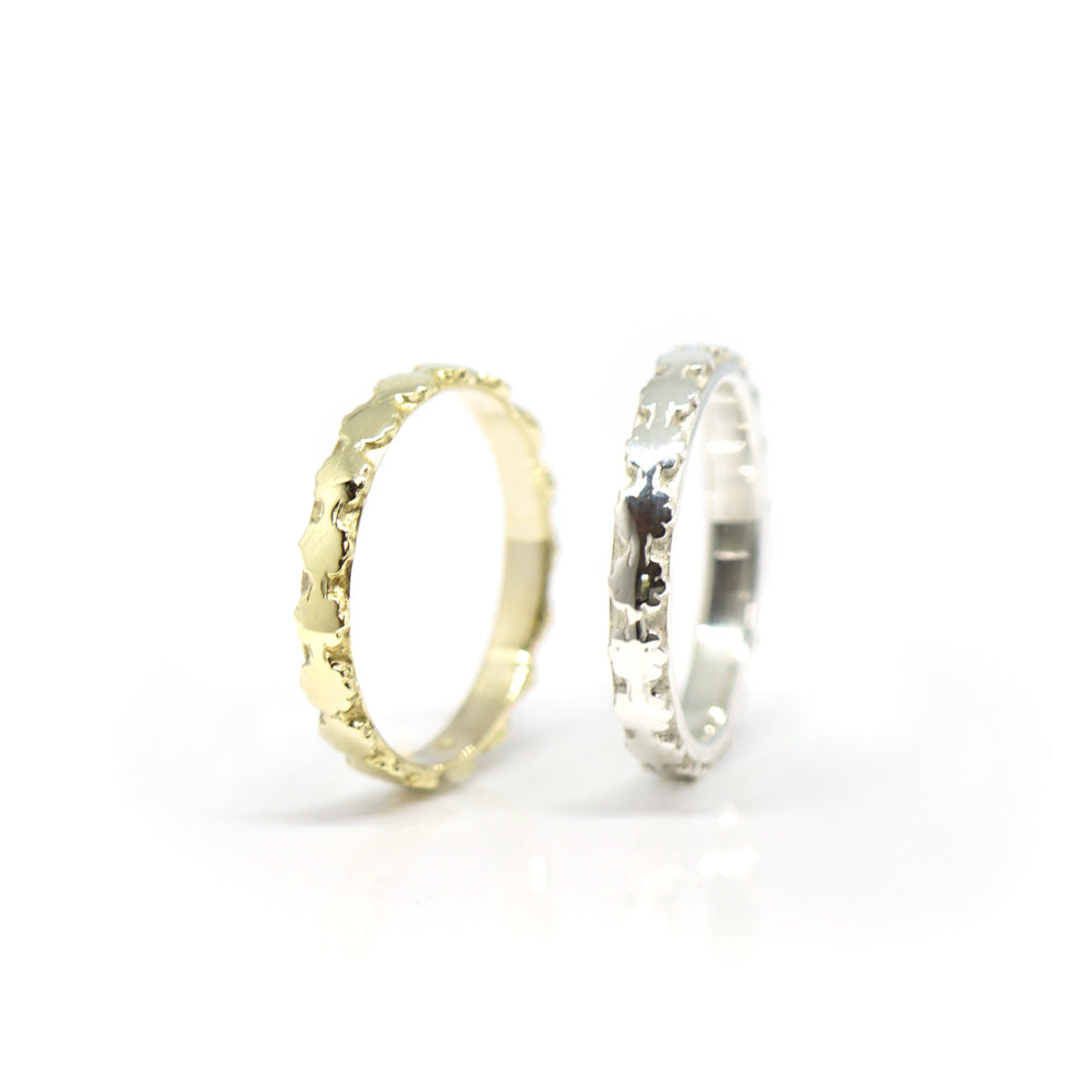 Zilveren bloemetjes ring