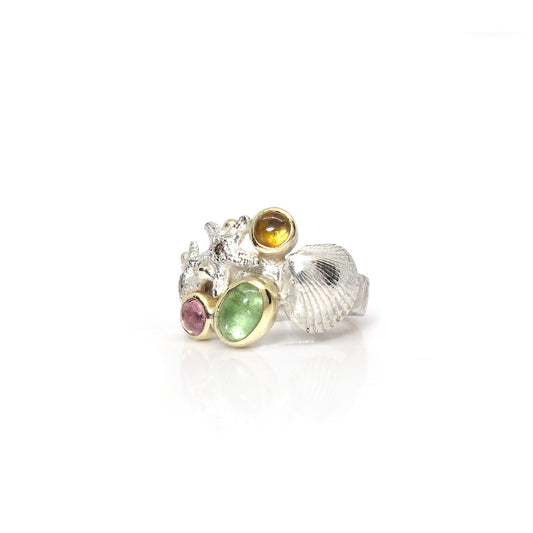 Beachtreasures Ring aus Silber und Gold
