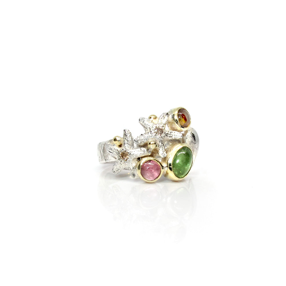 Beachtreasures Ring aus Silber und Gold