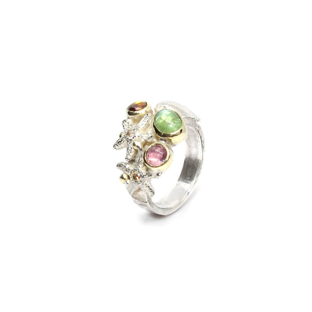 Beachtreasures Ring aus Silber und Gold