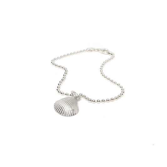Silberarmband mit Herzmuschel