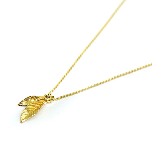 18 Karat Goldkette mit Blättern