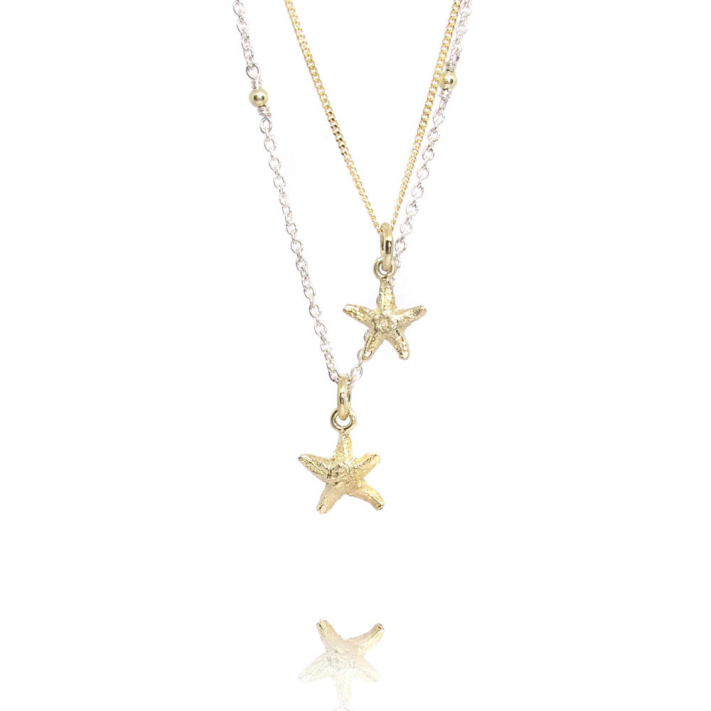 Goldene Halskette mit goldenem Seestern