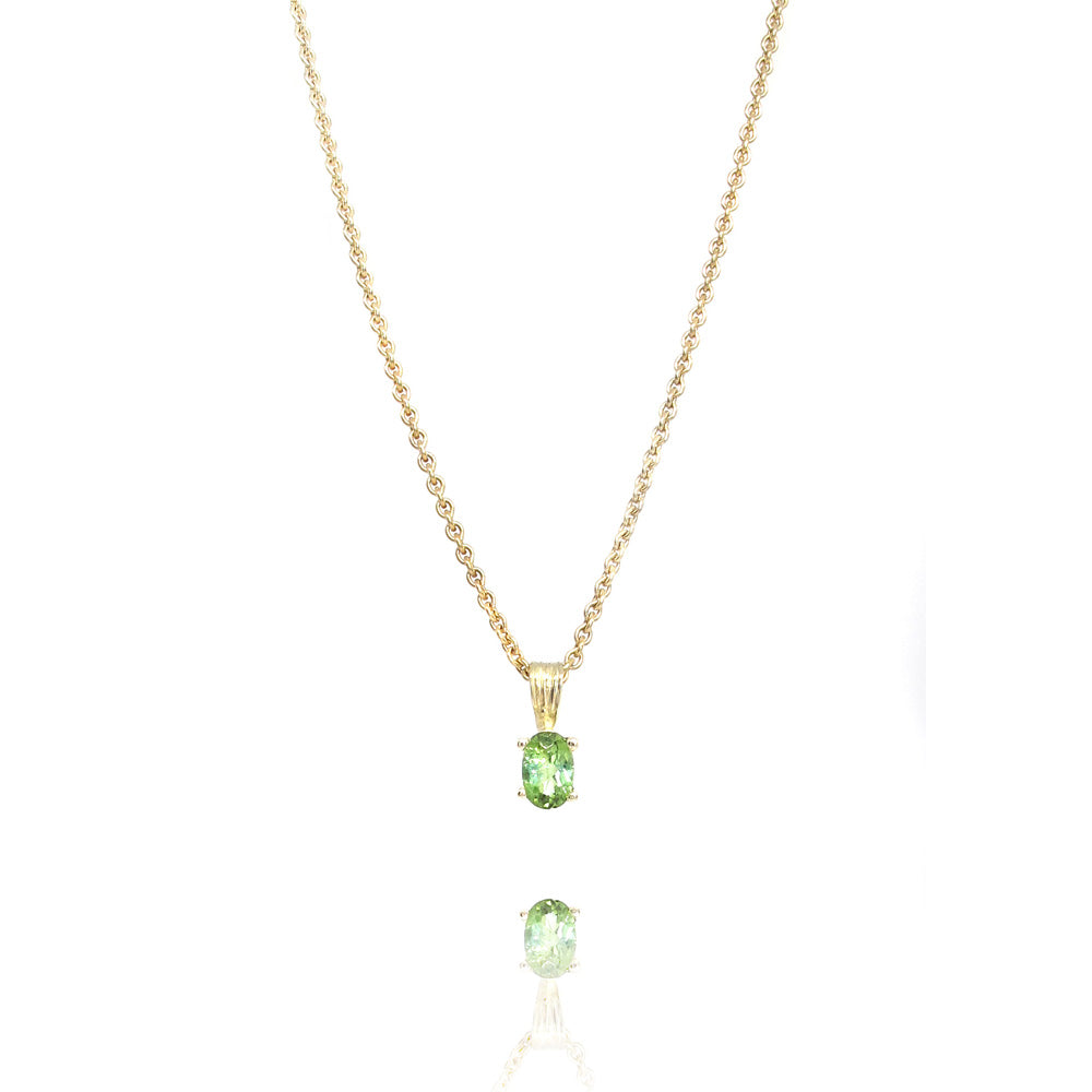 Gouden hanger met toermarlijn