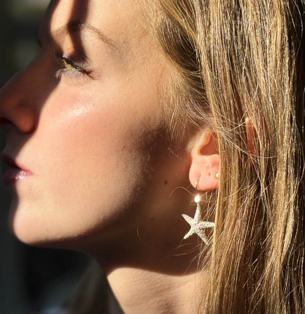 Seestern Ohrringe Silber und Gold