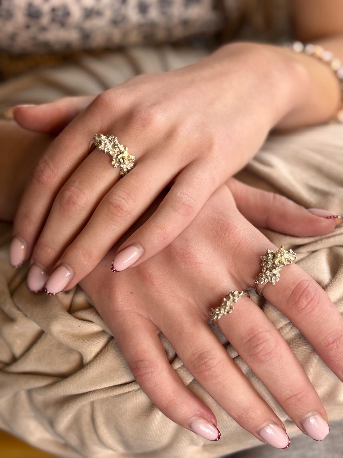 Zilveren Dunes’ Kiss met gouden zeester