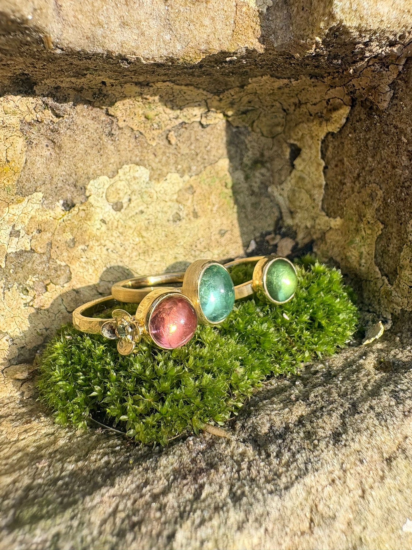 Sold. Gold ring with blue tourmaline