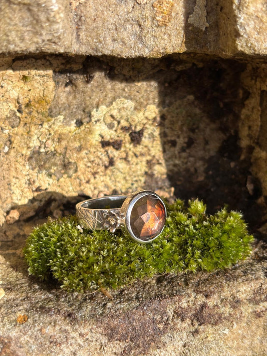 Sold: Silver ring with smoky quartz