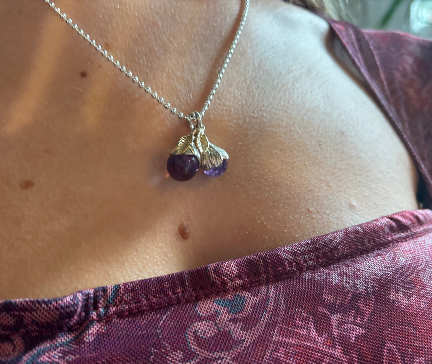 Combinatie flower buds inclusief collier