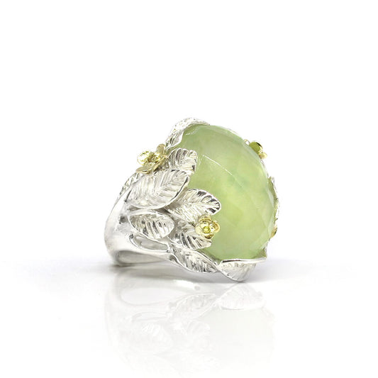Ring mit Prehnit VERKAUFT