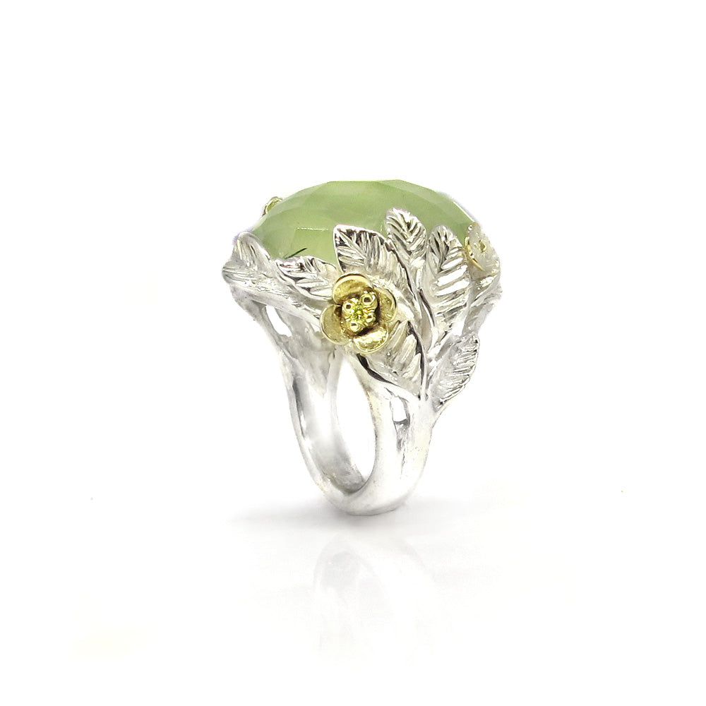 Ring mit Prehnit VERKAUFT