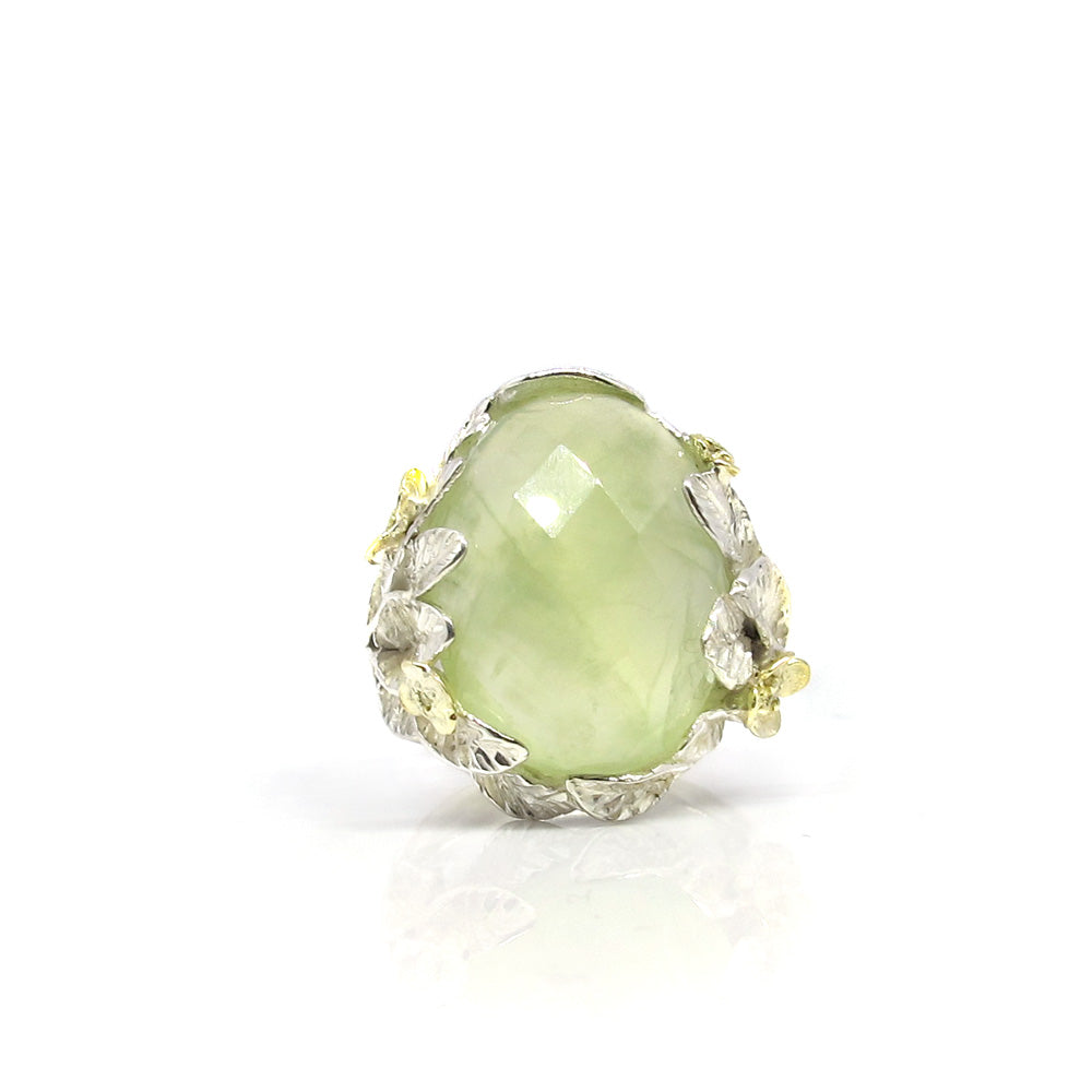 Ring mit Prehnit VERKAUFT