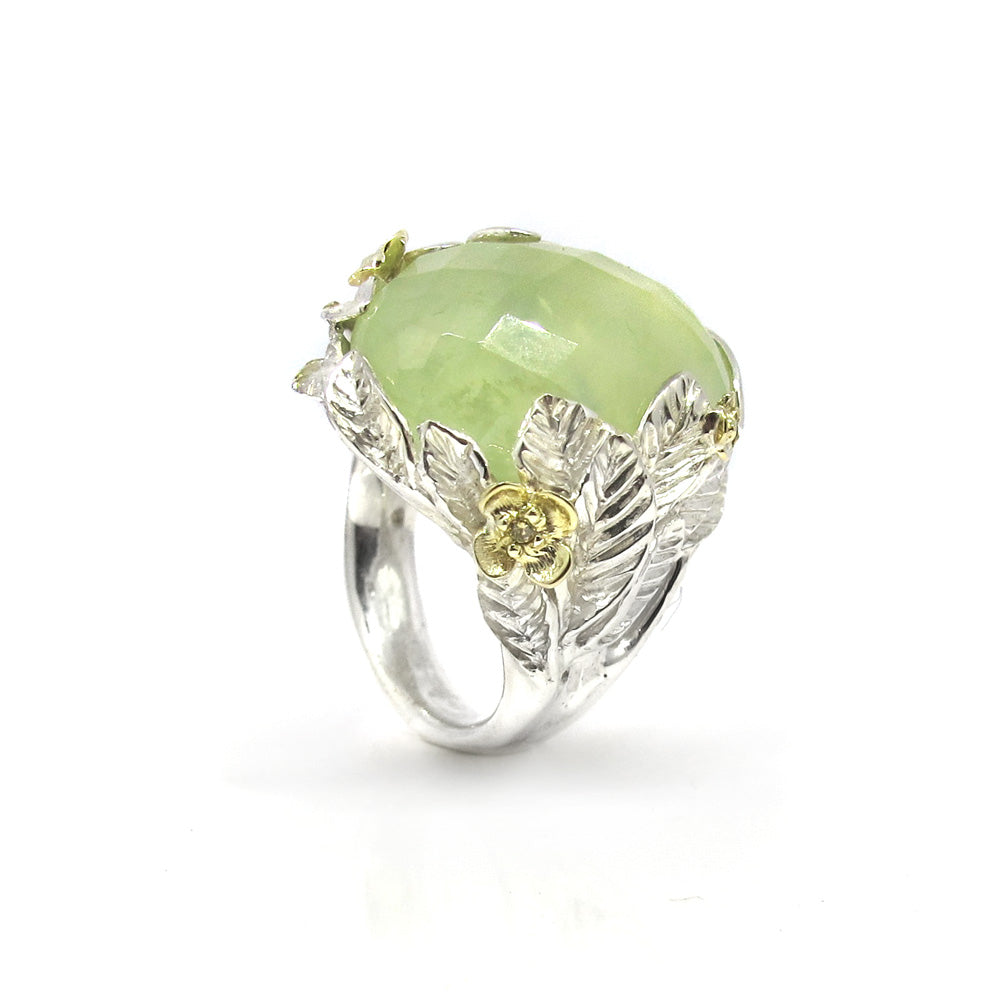 Ring mit Prehnit VERKAUFT