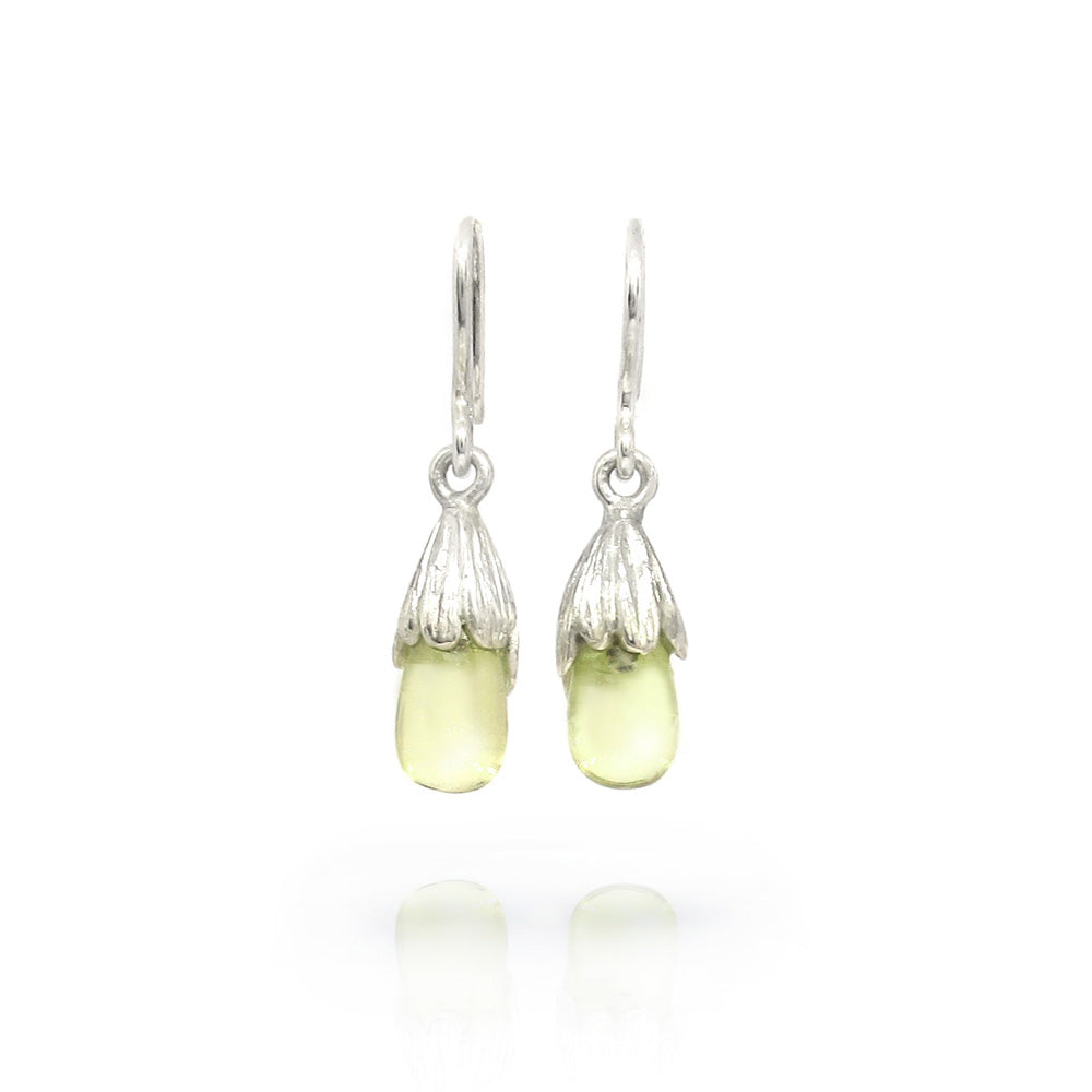 Flower bud earrings